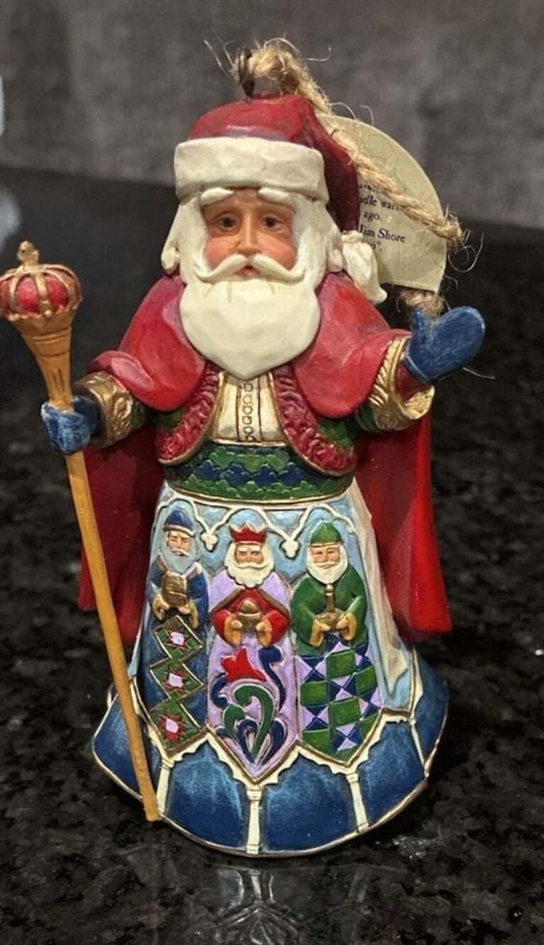 Jim Shore Heartwood Creek Spain Santa Ornament 4053837 A530